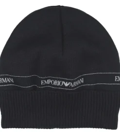 Emporio Armani Gaveæske - Hue/Halstørklæde - Uld/Bomuld - Sort