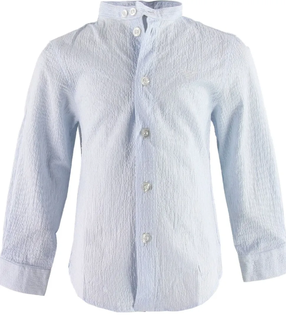 Emporio Armani Skjorte - Blå/Hvidstribet