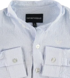 Emporio Armani Skjorte - Blå/Hvidstribet