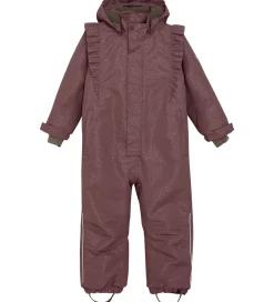 En Fant Flyverdragt - Rosa Taupe m. Guldprikker/Flæser