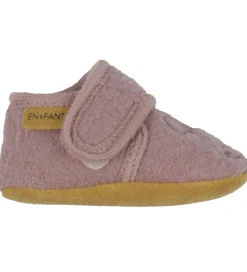 En Fant Hjemmesko - Uld - Marron m. Kanin