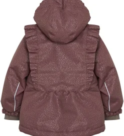 En Fant Vinterjakke - Rose Taupe m. Guldprikker/Flæser