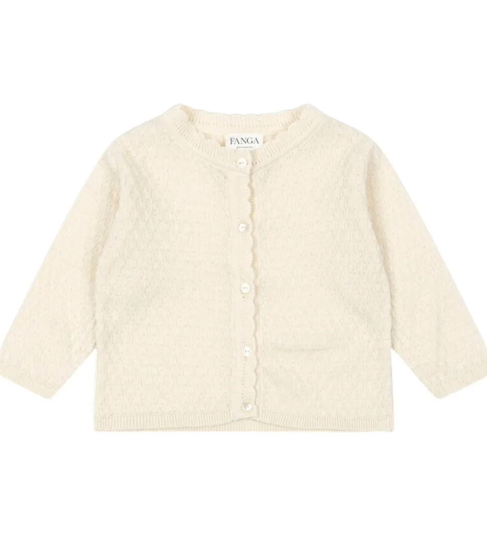 Fanga Fontana Cardigan - Strik - Venti Pointelle - Antique White