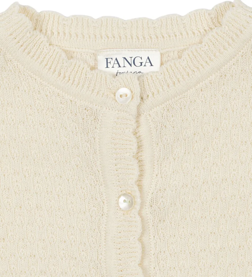 Fanga Fontana Cardigan - Strik - Venti Pointelle - Antique White