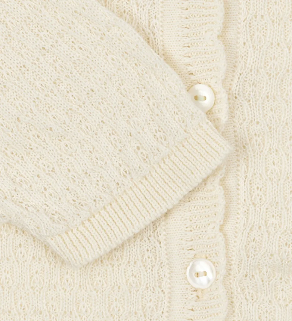 Fanga Fontana Cardigan - Strik - Venti Pointelle - Antique White