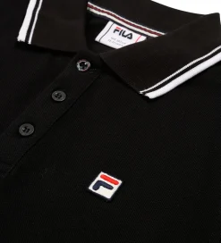 Fila Polobluse - Piqué - Biella - Sort m. Logo