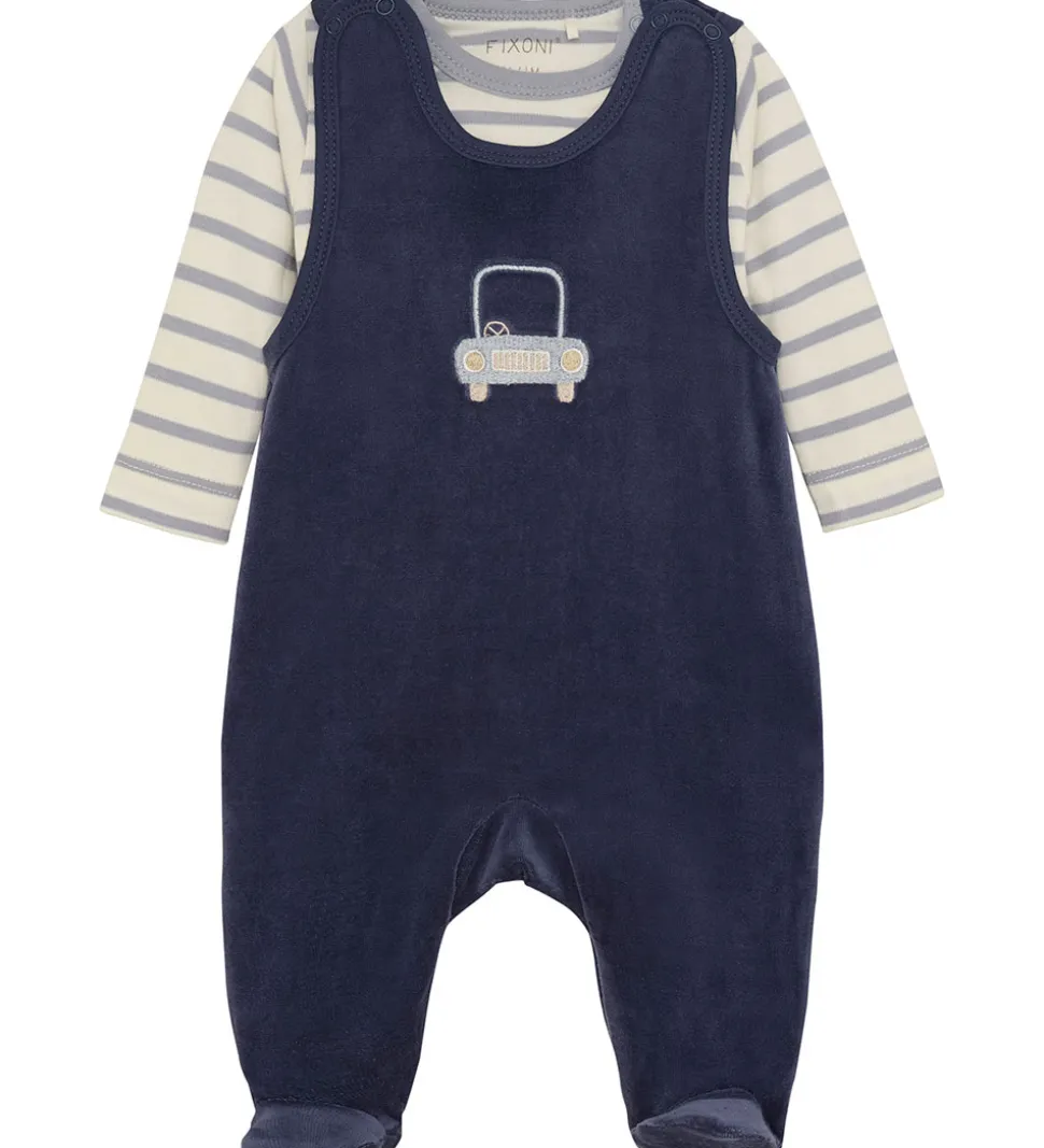 Fixoni Sparkedragt m. Body l/æ - Velour - Indigo Blue