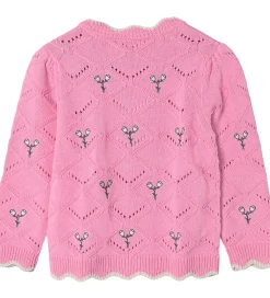 Fliink Cardigan - Strik - Mela Flower - Begonia Pink