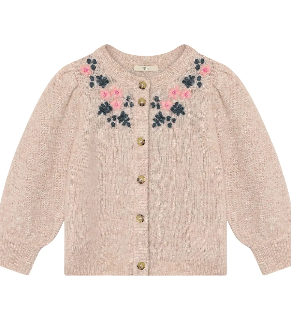Fliink Cardigan - Strik - Uld/Nylon - Star - Peach Whip