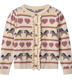 Fliink Cardigan - Strik - Viskoseblanding - Kino - Sandshell