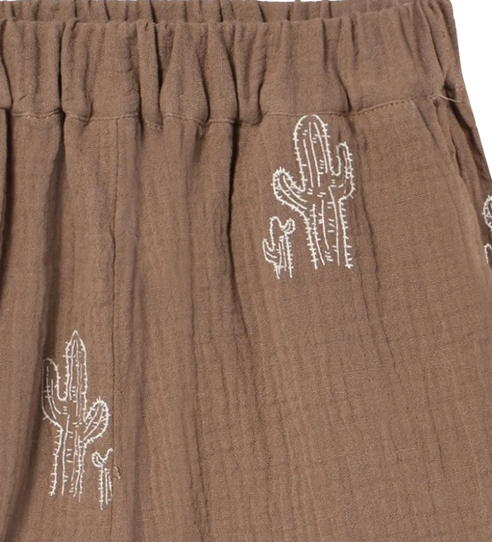 Fliink Shorts - Hello - Pine Bark Cactus Aop