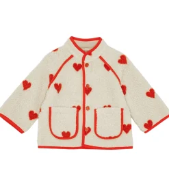 Flöss Fleecejakke - Simone - Soft white heart