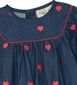 Flöss Kjole - Denim - Amee - Mid Blue Heart