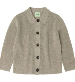 FUB Cardigan - Strik - Uld - Oat Melange