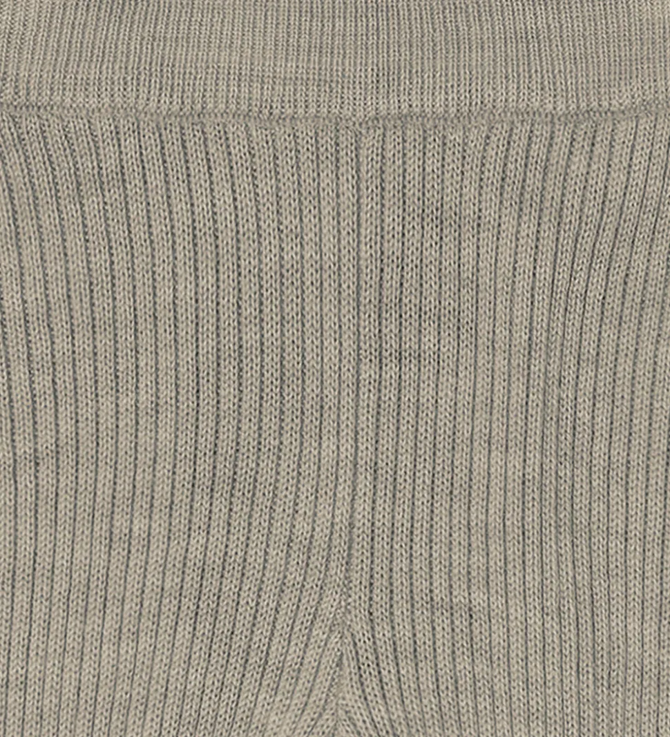 FUB Leggings - Rib - Strik - Uld - Oat Melange