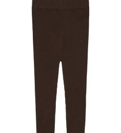 FUB Leggings - Rib - Strik - Uld - Mocca