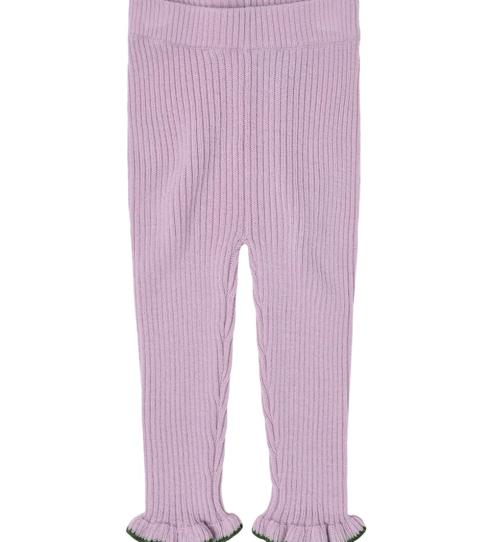 FUB Leggings - Rib - Strik - Uld - Iris