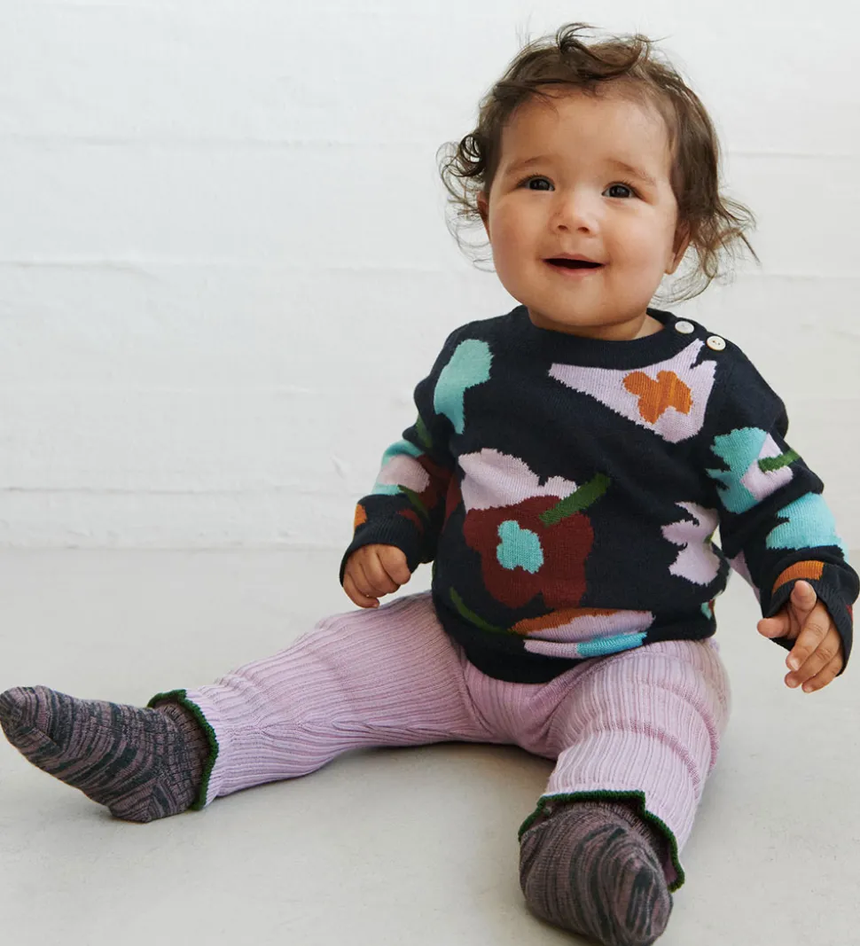 FUB Leggings - Rib - Strik - Uld - Iris