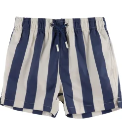 GANT Badeshorts - Dusty Navy m. Striber
