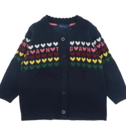 GANT Cardigan - Strik - Heart - Evening Blue
