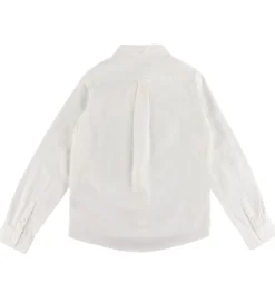 GANT Skjorte - Hør/Bomuld - Hvid