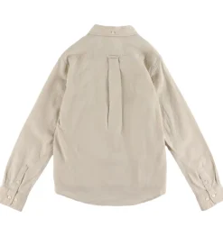 GANT Skjorte - Hør/Bomuld - Putty