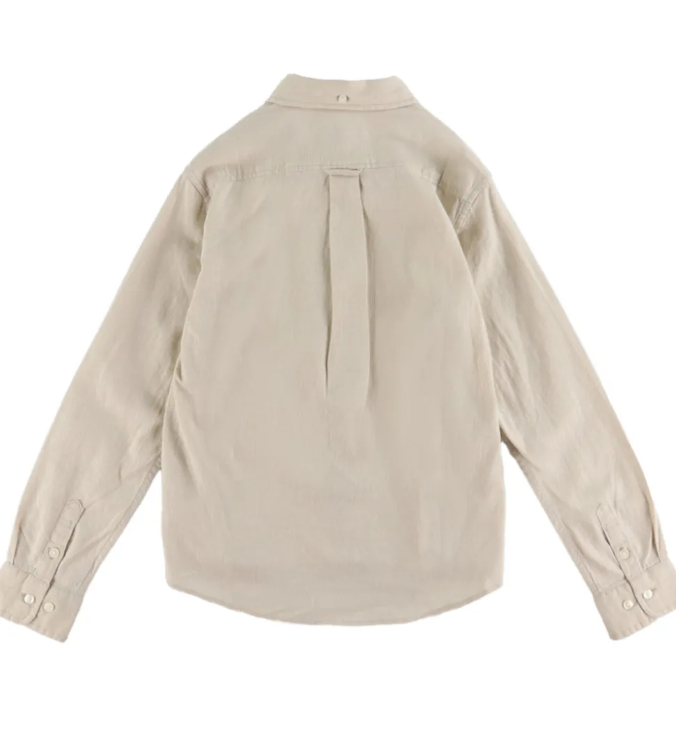 GANT Skjorte - Hør/Bomuld - Putty