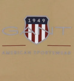 GANT T-shirt - Dark Khaki m. Logo