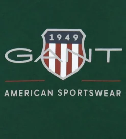 GANT T-shirt - Tartan Green m. Logo