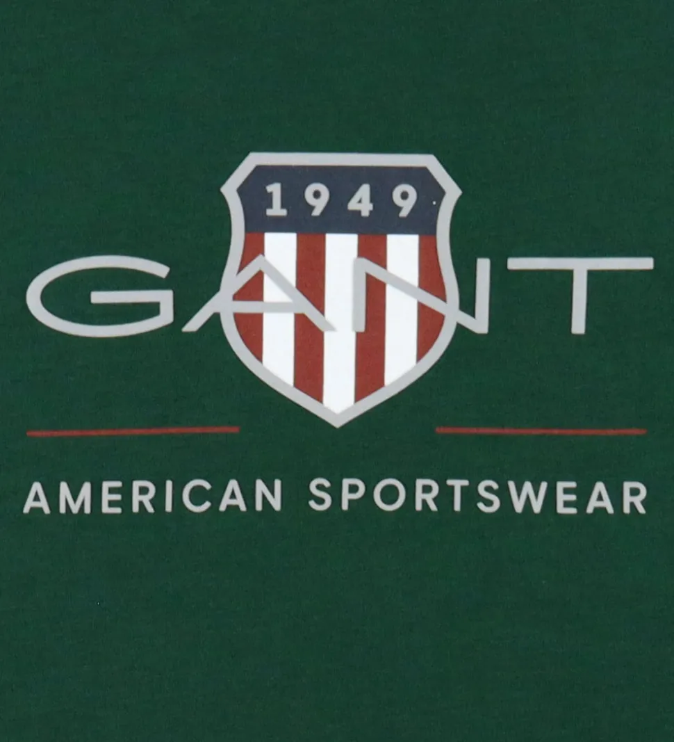 GANT T-shirt - Tartan Green m. Logo