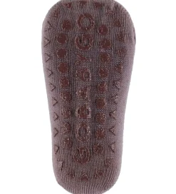 GoBabyGo Skridsikre Strømper - Uld - Dark Purple Dove