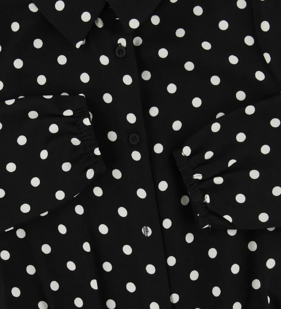 Grunt Buksedragt - Lisbeth - Sort m. Prikker