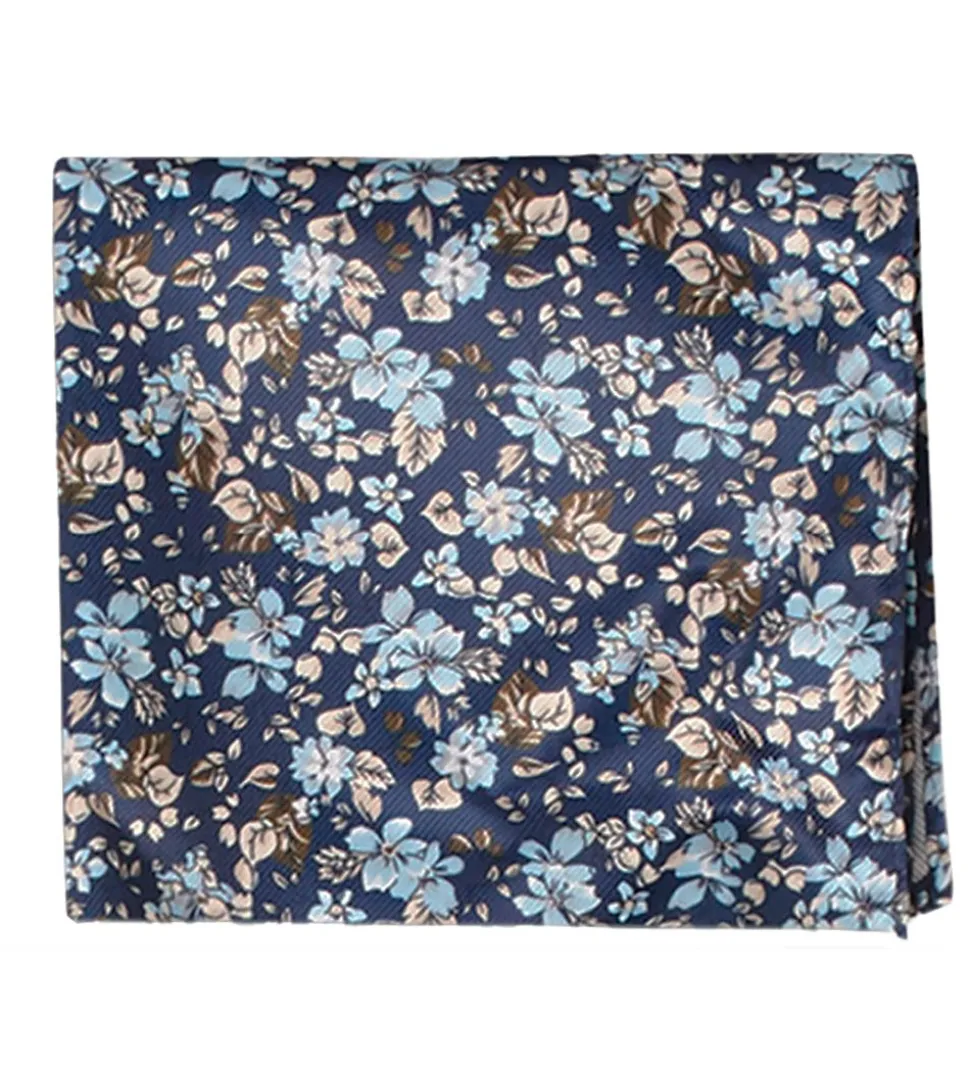 Grunt Butterfly m. Lommetørklæde - Our Flower - Navy Flower