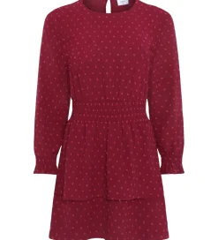 Grunt Kjole - GrSpelug - Dot - Dark Red