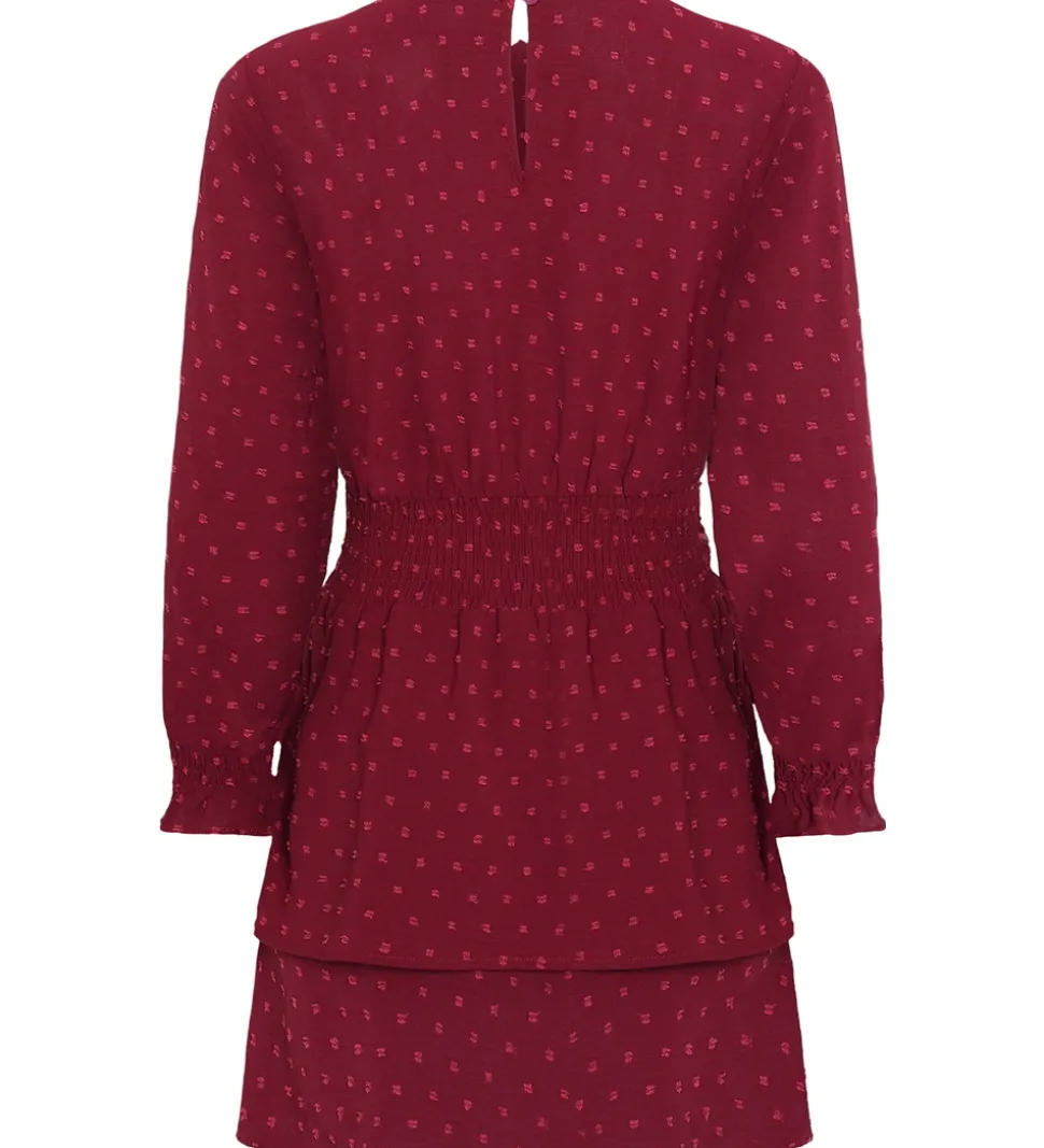 Grunt Kjole - GrSpelug - Dot - Dark Red