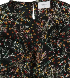 Grunt Kjole - Julle - Black Flower