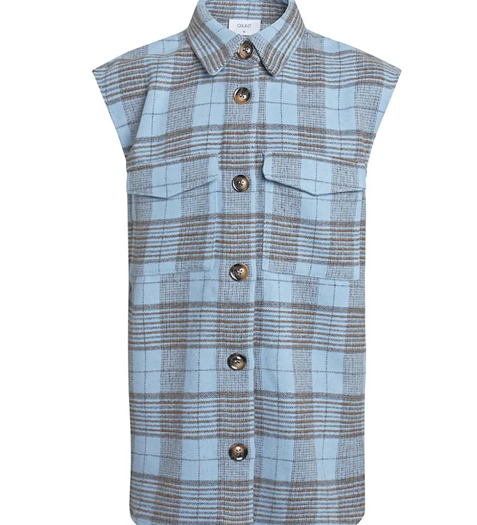 Grunt Vest - Nadya - Baby Blue m. Tern