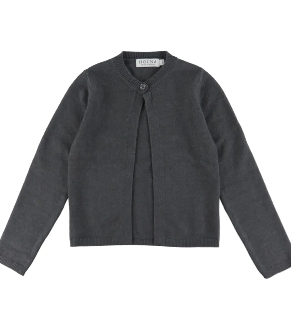 Hound Cardigan - Strik - HdLaura - Mørkegråmeleret