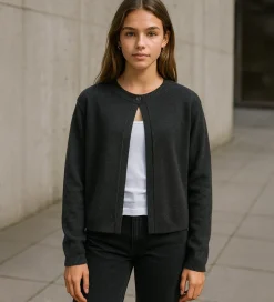 Hound Cardigan - Strik - HdLaura - Mørkegråmeleret