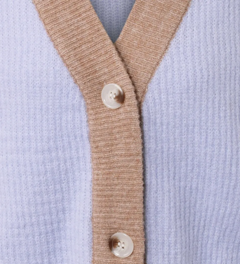 Hound Cardigan - Strik - Rib - Lilla/Beige