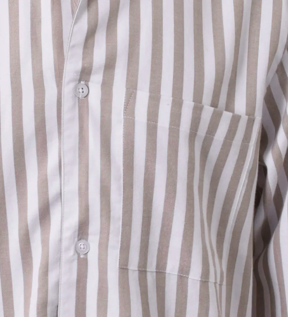 Hound Natskjorte - Grå/Hvidstribet