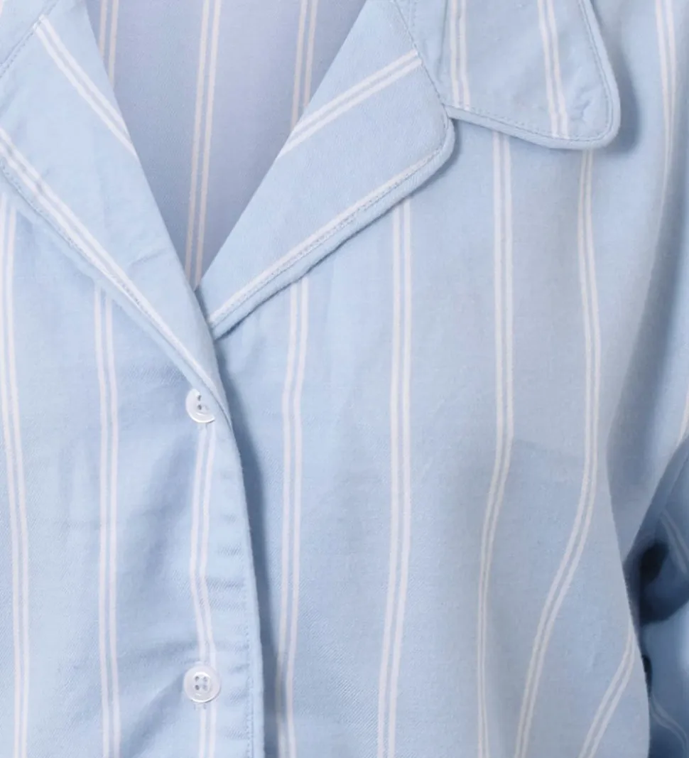 Hound Natskjorte - Lyseblå/Hvidstribet