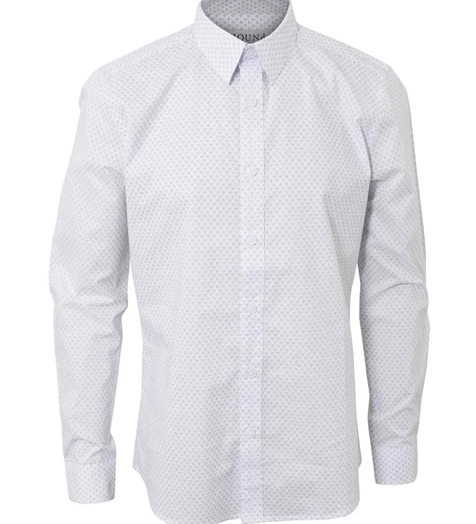 Hound Skjorte - All Over Print - Hvid m. Blå