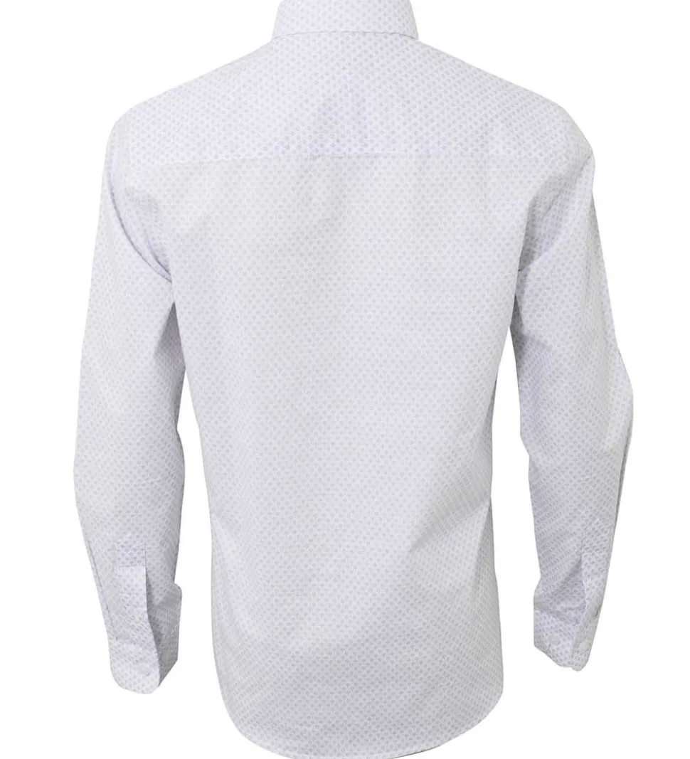 Hound Skjorte - All Over Print - Hvid m. Blå