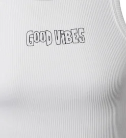 Hound Top - Rib - Off Whitet m. Print