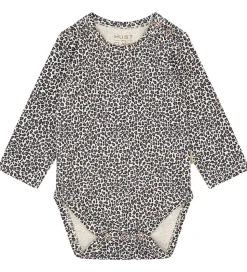 Hust and Claire Body l/æ - HCBri - Wheat Melange m. Leopardprint