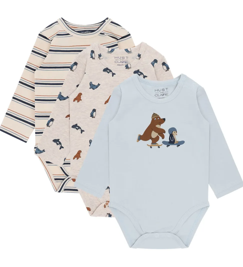 Hust and Claire Bodyer l/æ - 3-pak - HCBertram - Light Blue Skat