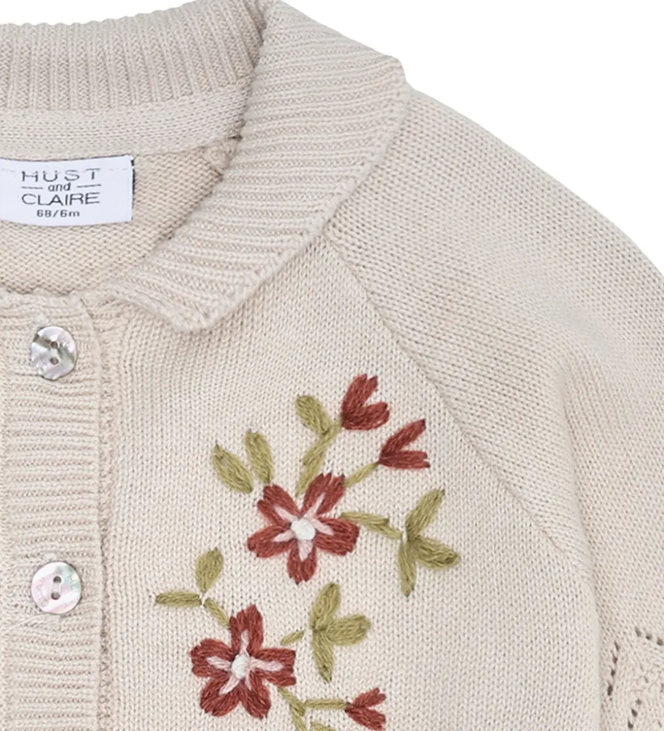 Hust and Claire Cardigan - Strik - Cilja Embroidery - French Oak