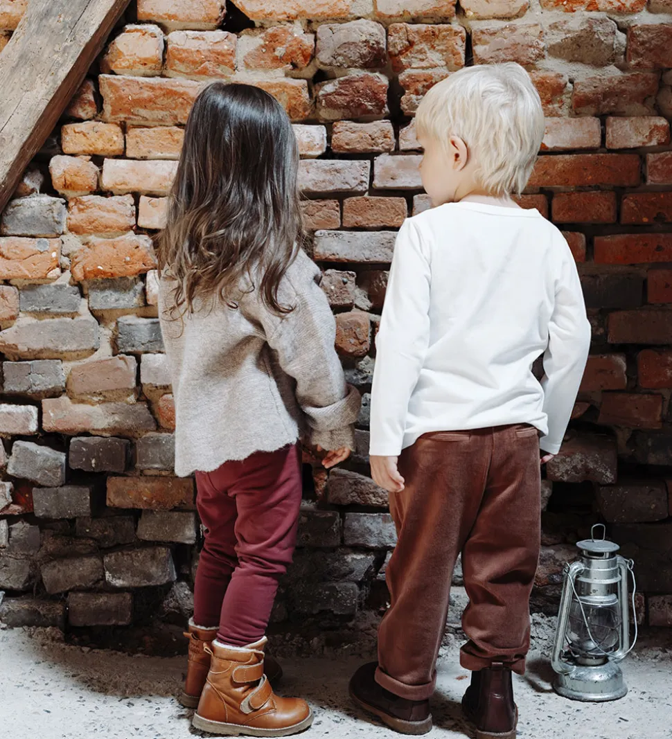 Hust and Claire Fløjlsbukser - HCGarry Ottoman - Brown stone