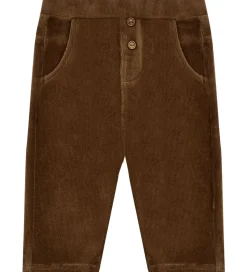 Hust and Claire Fløjlsbukser - HCGordon Ottoman - Brown stone